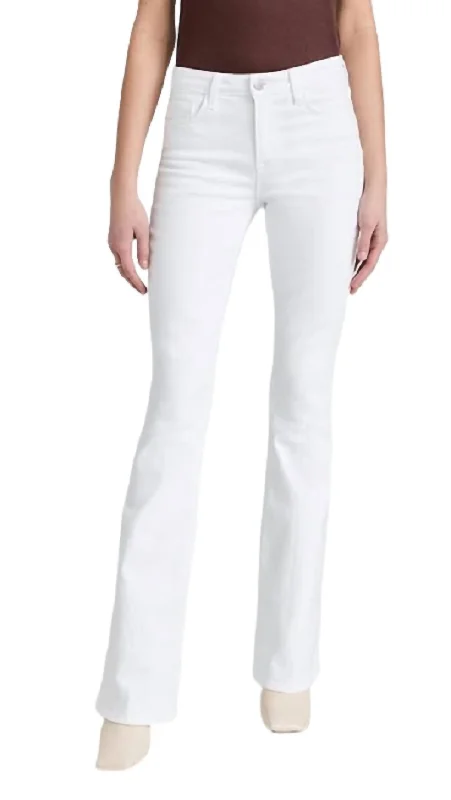 Bell High Rise Flare Jean In Blanc