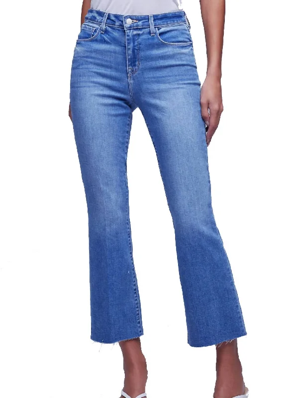 Kendra High Rise Crop Flare Jean In Alamo