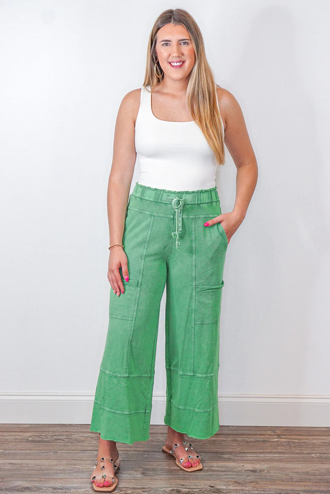 Happy Place Evergreen Knit Pants