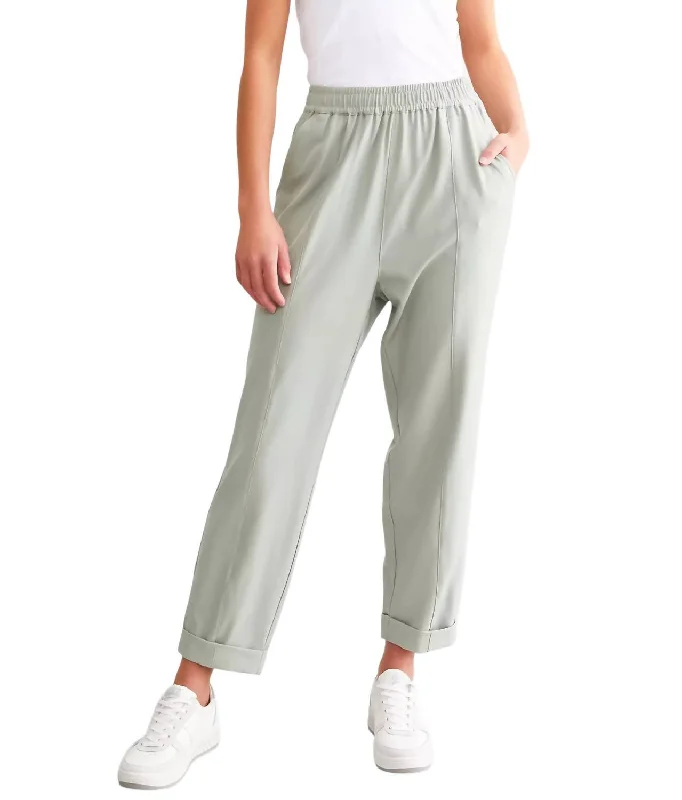 Oakland Turnup Taper Pant In Cool Sage