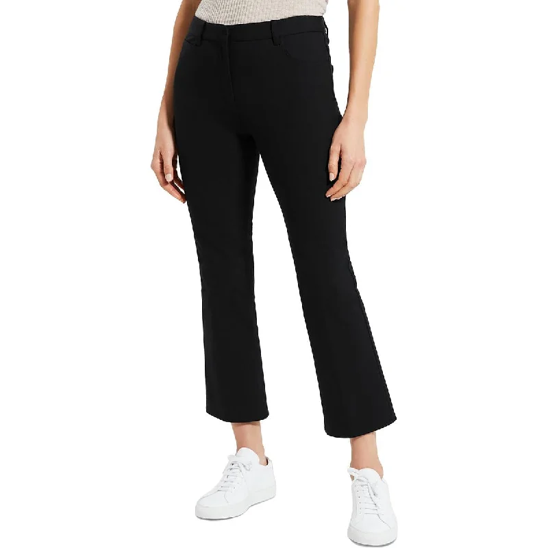 Theory Womens High Rise Knit Dress Pants