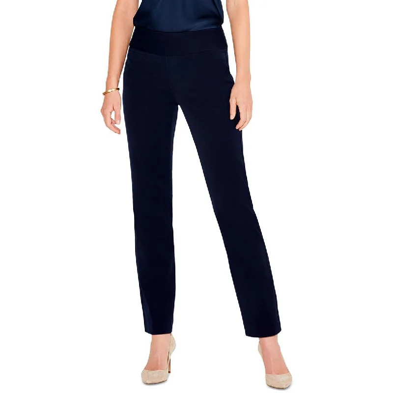 Work It Womens Knit Stretch Straight Leg Pants