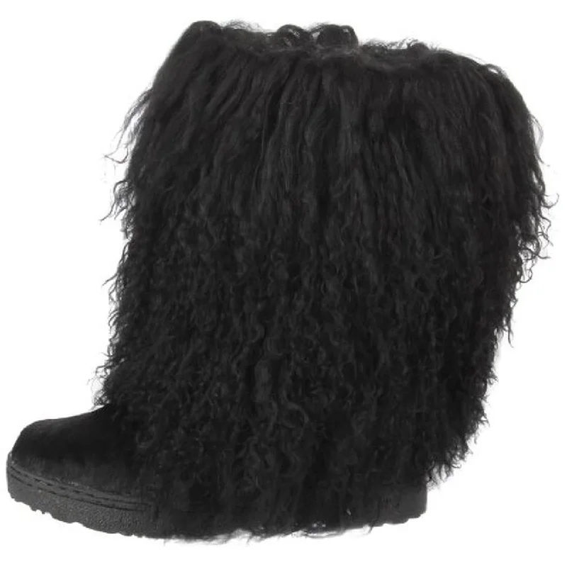 Bearpaw Women's Boetis II Lamb Fur Mid-Calf Boots Shoes