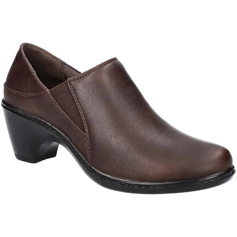 Easy Street Womens Ryalee Faux Leather Round Toe Booties