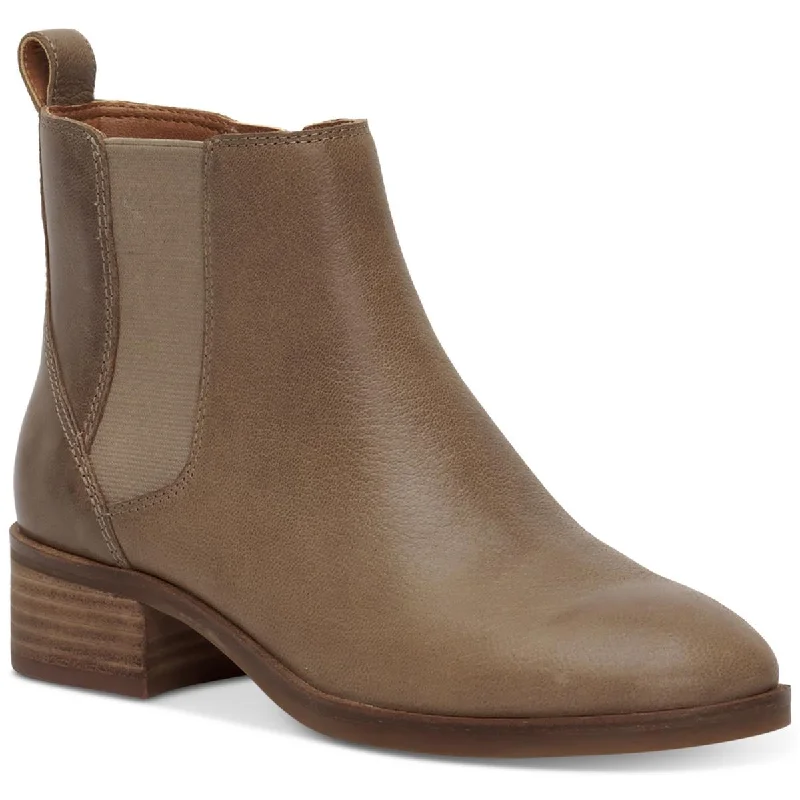 Lucky Brand Womens Podina Leather Pull On Chelsea Boots