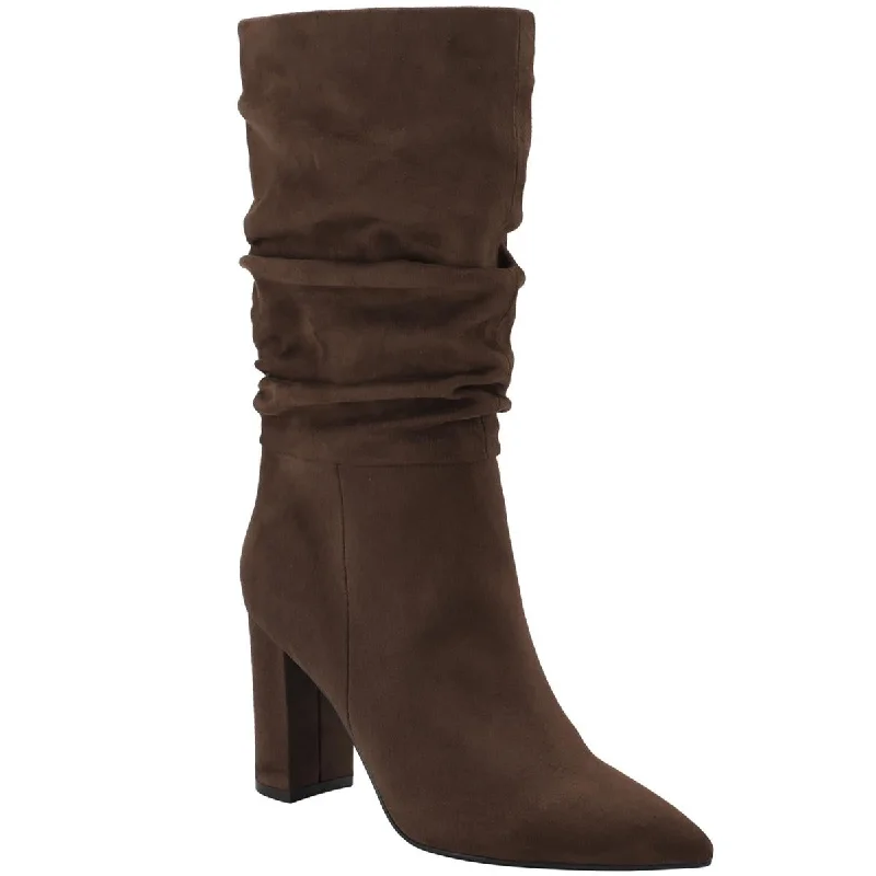 Marc Fisher Womens Galley Faux Suede Slouchy Mid-Calf Boots