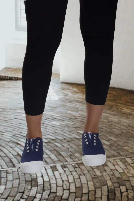 Navy Slip On Sneaker