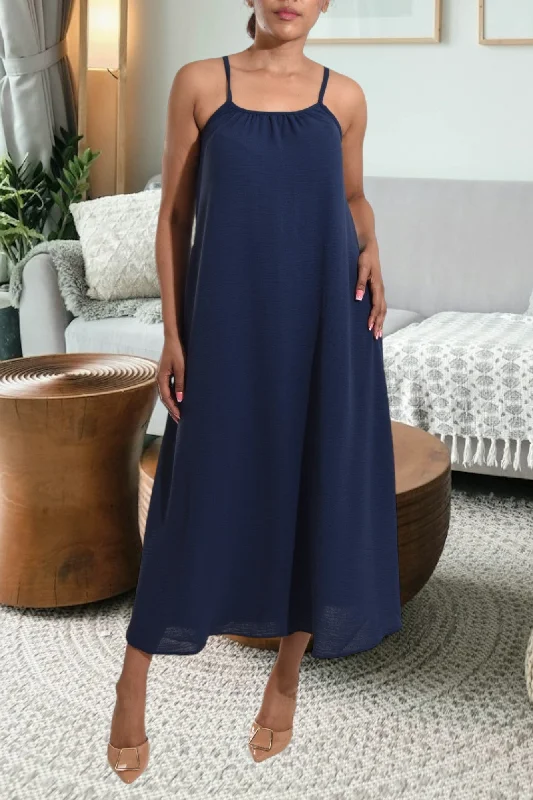 Navy Strappy Maxi Dress