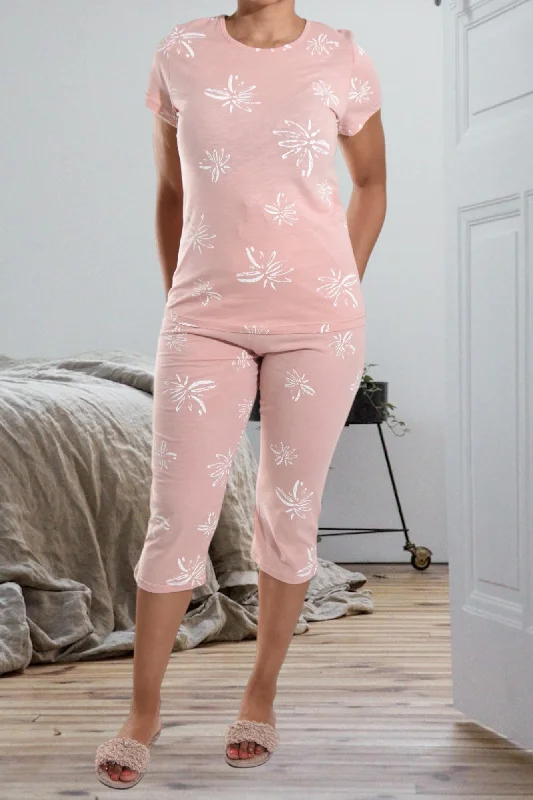 Pink Cotton 3/4 Pj Set