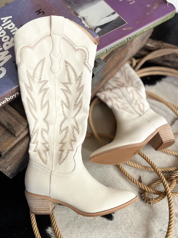 Samantha White Boots