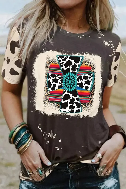 Get wild with our Bleached Animal Tee for Women