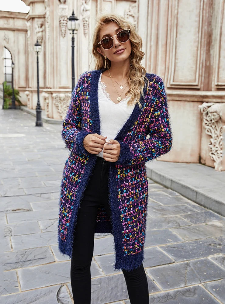 Cardigan Fashion Color Sweater Coat