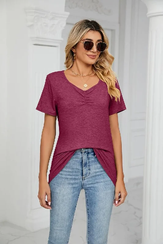 SUMMER PLEATED NEW CASUAL TOP